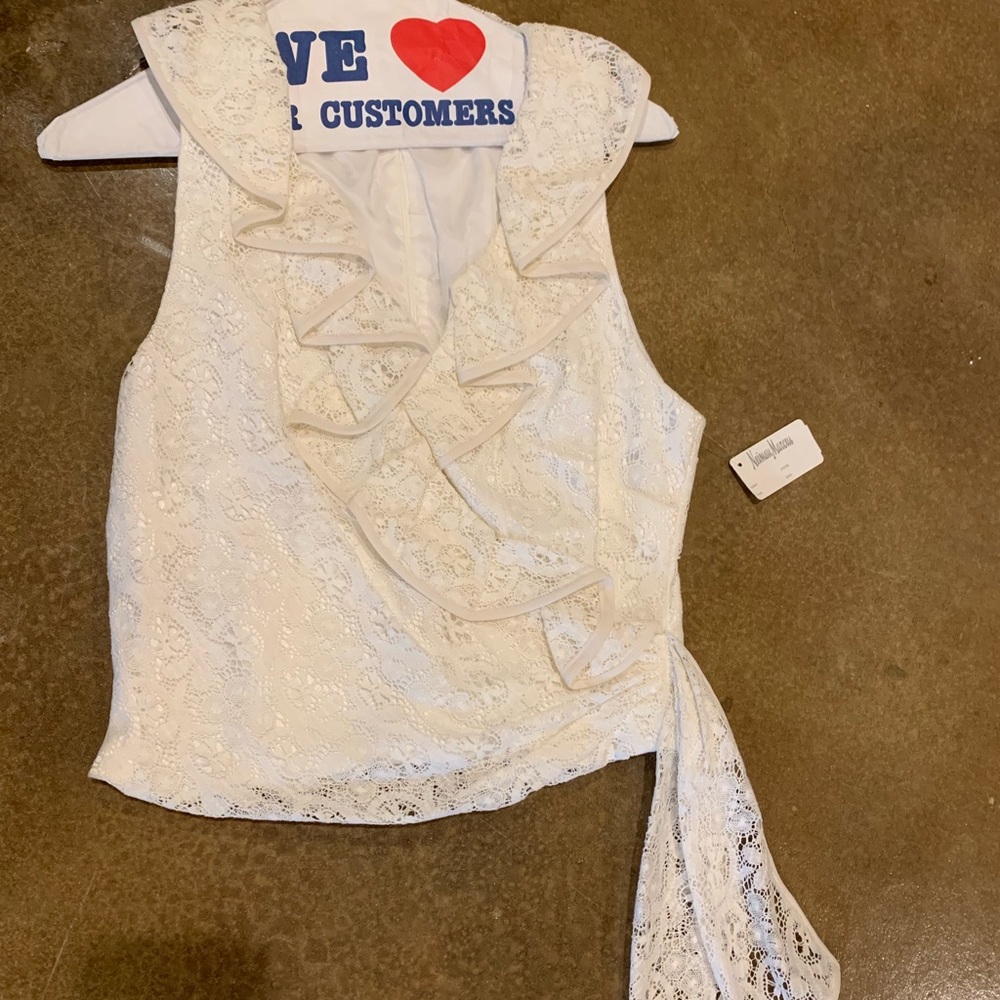 White Midi Blouse with Tie